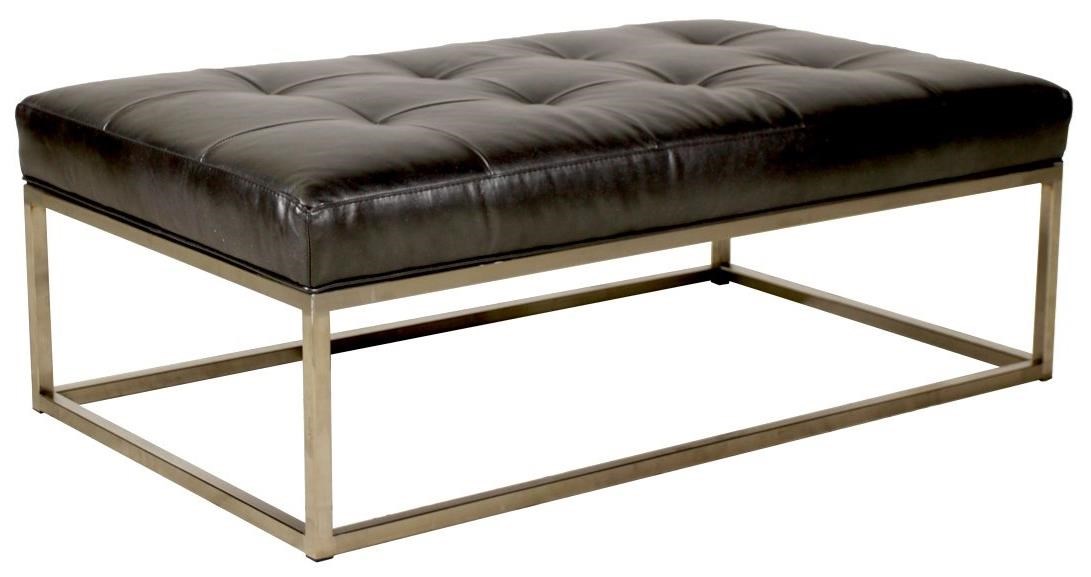 Jonathan Louis Copley 81539 Rectangular Ottoman with Metal Base and